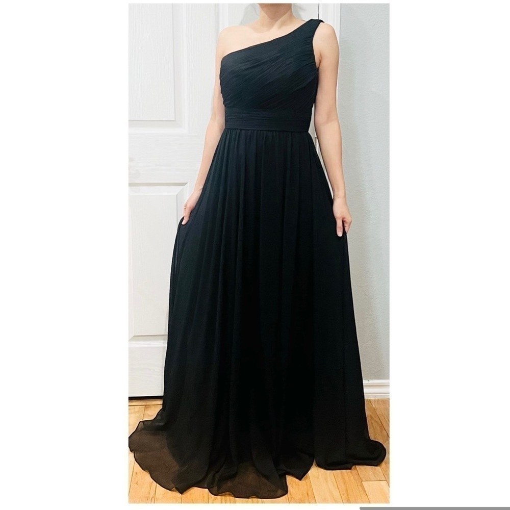 Morilee one shoulder maxi gown dress size 2